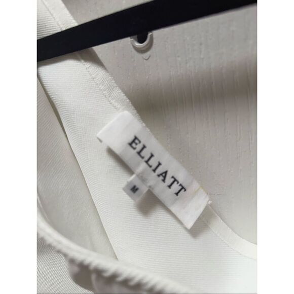 Elliatt White Vinna Ruched One-Shoulder Gown Bridal Bachelorette size M Preloved - Picture 7 of 7